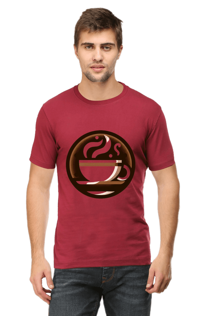 Maroon Coffee Lover T-shirt | Stylish & Comfortable Apparel for Caffeine Enthusiasts - Image 2