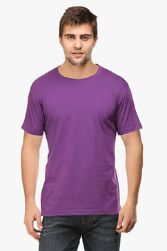 Versatile purple plain t shirts for men, ideal for casual wear and easy styling